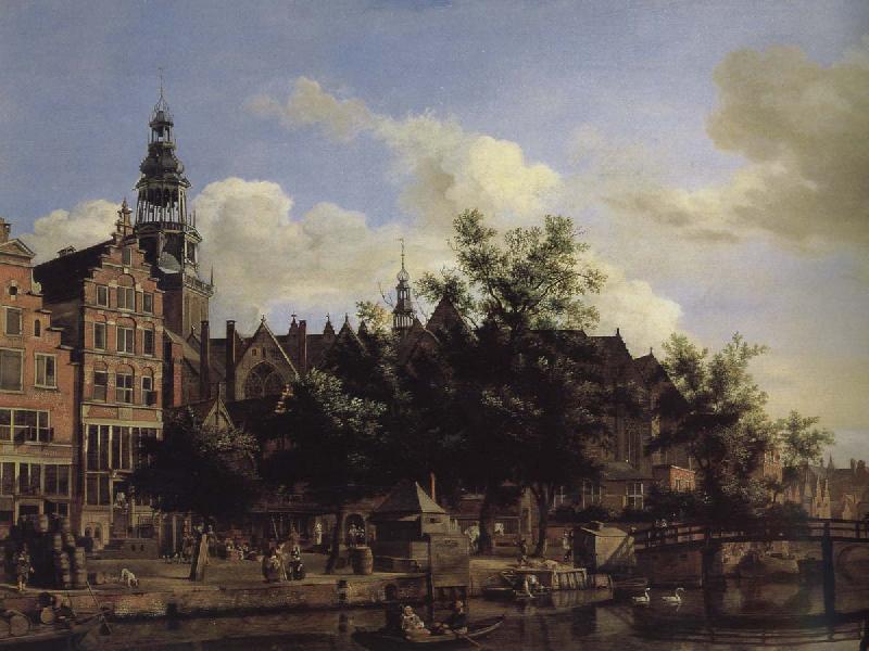 Jan van der Heyden Old church landscape oil painting picture